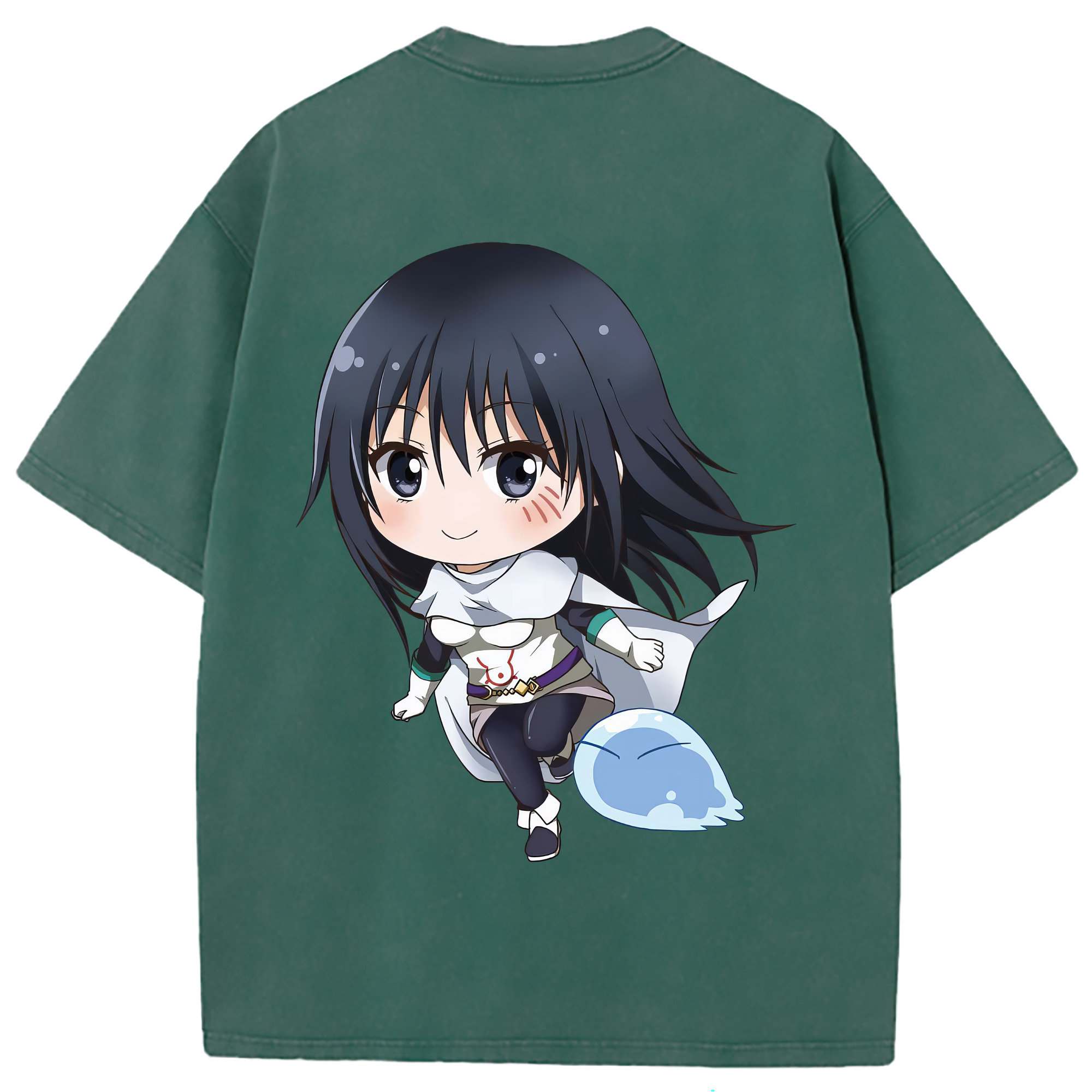 （画像用） 転スラ Regarding Reincarnated to Slime 綿100% ヴィンテージ風 半袖Tシャツ（背面プリント）